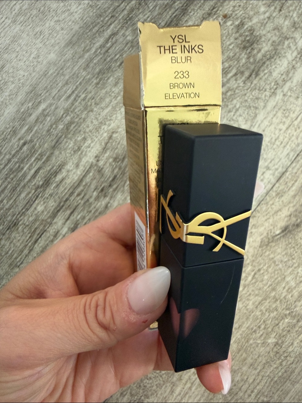 Yves Saint Laurent Matte Black & Gold Lipstick Tube